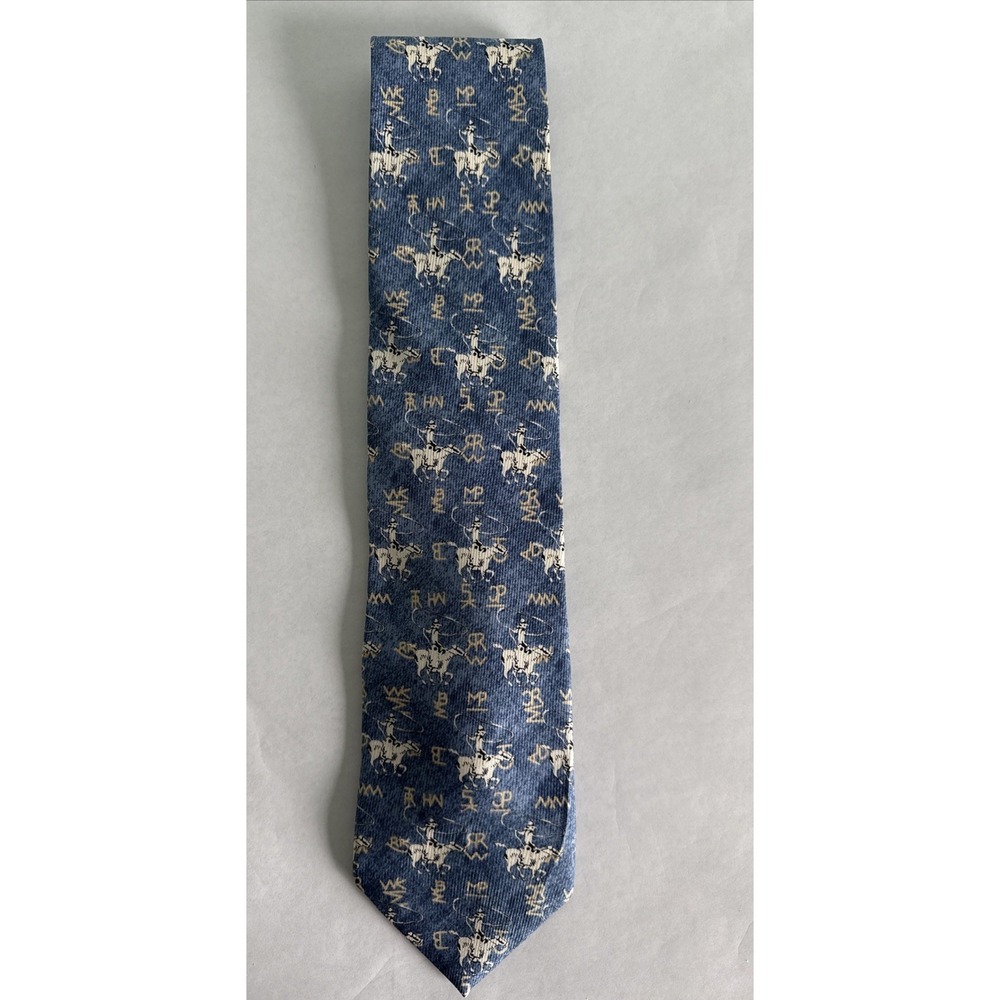 Vintage Rockmount Ranch‎ Wear Tie #467 Roper Western Cowboy Limited Edition Silk